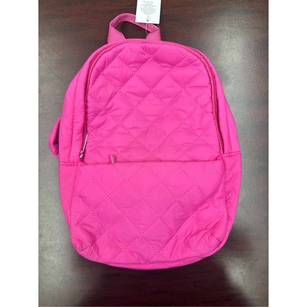 NWT Pink Quilted Puffer Mini Backpack